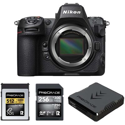 Bundle - Nikon - Z8 Mirrorless Camera, with 512GB CFexpress Memory Card, 256GB SDXC Memory Card and Dual-Slot Card Reader Bundle - Nikon - Z8 Mirrorless Camera, with 512GB CFexpress Memory Card, 256GB SDXC Memory Card and Dual-Slot Card Reader