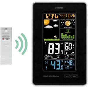 La Crosse Technology - Vertical Wireless Color Weather Station with Pressure - Black La Crosse Technology - Vertical Wireless Color Weather Station with Pressure - Black