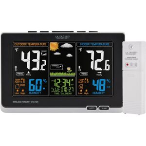 La Crosse Technology - Wireless Atomic Digital Color Forecast Station with Alerts - Black La Crosse Technology - Wireless Atomic Digital Color Forecast Station with Alerts - Black