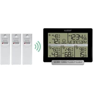 La Crosse Technology - 3-Channel Wireless Digital Weather Station with 3 included transmitting sensors - Black/Gray La Crosse Technology - 3-Channel Wireless Digital Weather Station with 3 included transmitting sensors - Black/Gray