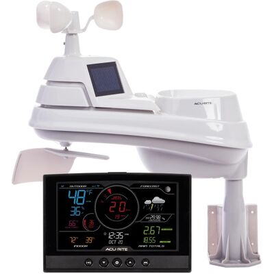 AcuRite - Iris (5-in-1) Weather Station with Direct-to-Wi-Fi Display for Remote Monitoring - White/Black AcuRite - Iris (5-in-1) Weather Station with Direct-to-Wi-Fi Display for Remote Monitoring - White/Black