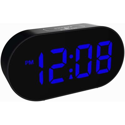 Dazzed Corner - LED Alarm Clock Digital Clocks with Adjustable Brightness - Black Dazzed Corner - LED Alarm Clock Digital Clocks with Adjustable Brightness - Black