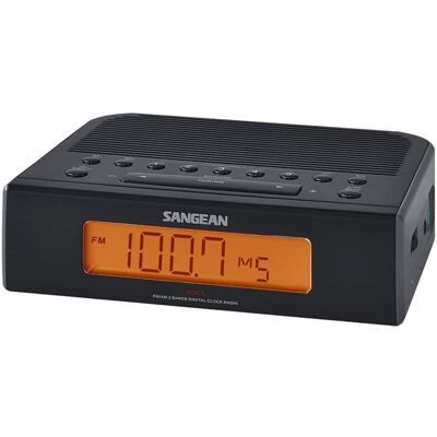 Sangean - AM/FM Dual-Alarm Clock Radio - Black Sangean - AM/FM Dual-Alarm Clock Radio - Black