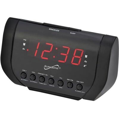 Supersonic - SC-383U Dual Alarm Clock Radio with USB Charging Port. Supersonic - SC-383U Dual Alarm Clock Radio with USB Charging Port.
