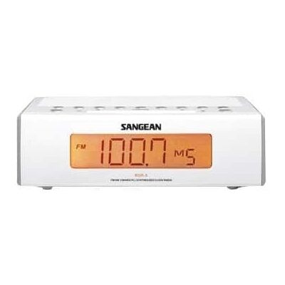 Sangean - AM/FM Dual-Alarm Clock Radio - White Sangean - AM/FM Dual-Alarm Clock Radio - White