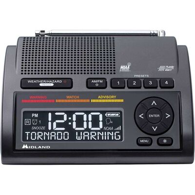Midland - Desktop Weather Alert Radio - Black Midland - Desktop Weather Alert Radio - Black