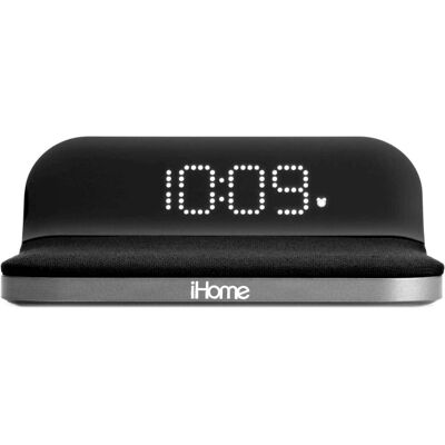 iHome - PowerValet - Sleek Alarm Clock with Qi Wireless Charging and USB Charging - Black iHome - PowerValet - Sleek Alarm Clock with Qi Wireless Charging and USB Charging - Black