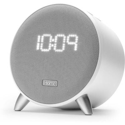 iHome - Bluetooth Alarm Clock with USB Charger (iOP235) - White iHome - Bluetooth Alarm Clock with USB Charger (iOP235) - White