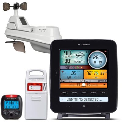 AcuRite - Iris 5n1 Weather Station Bundle w/Portable & Stationary Lightning Detector - Black AcuRite - Iris 5n1 Weather Station Bundle w/Portable & Stationary Lightning Detector - Black