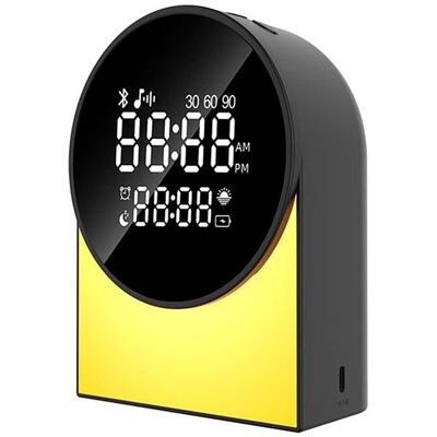 Priority Products - Rechargeable Digital FM Radio Alarm Clock, Bluetooth Speaker, LED Night-Light, Sound Machine, SM12 - Black Priority Products - Rechargeable Digital FM Radio Alarm Clock, Bluetooth Speaker, LED Night-Light, Sound Machine, SM12 - Black