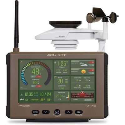 AcuRite - Optimus Weather Station with WiFi HD Display, Lightning Detection, Temperature, Humidity, Wind & Rainfall - Gray AcuRite - Optimus Weather Station with WiFi HD Display, Lightning Detection, Temperature, Humidity, Wind & Rainfall - Gray