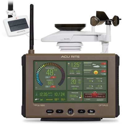 AcuRite - Optimus WiFi Weather Station with HD Digital Display, Solar Powered Sensor & Mobile App for Remote Monitoring - Gray AcuRite - Optimus WiFi Weather Station with HD Digital Display, Solar Powered Sensor & Mobile App for Remote Monitoring - Gray