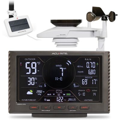 AcuRite - Optimus WiFi Weather Station with Digital Display, Solar Powered Sensor & Mobile App for Remote Monitoring - Black AcuRite - Optimus WiFi Weather Station with Digital Display, Solar Powered Sensor & Mobile App for Remote Monitoring - Black