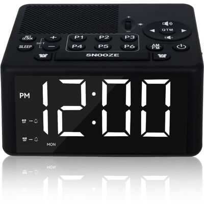 Dazzed Corner - Digital Alarm Clock Radio with AM/FM Radio - Black Dazzed Corner - Digital Alarm Clock Radio with AM/FM Radio - Black