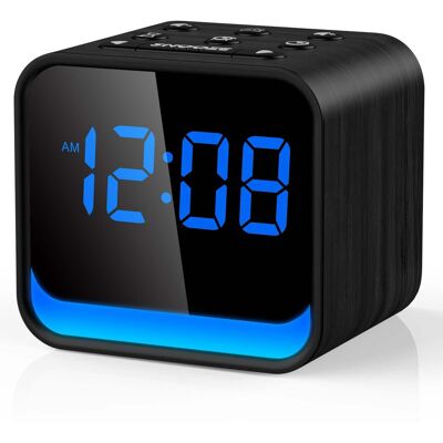 Dazzed Corner - Wooden Radio Alarm Clock - Black Dazzed Corner - Wooden Radio Alarm Clock - Black