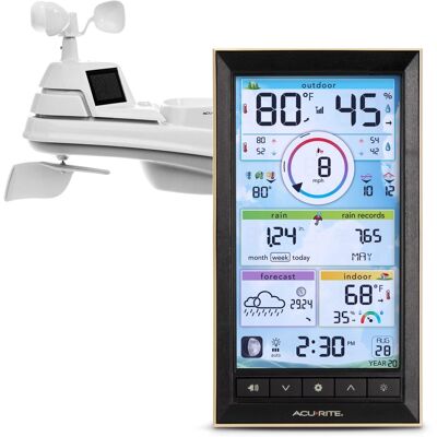 AcuRite - Iris (5-in-1) Weather Station with Vertical Color Display for Hyperlocal Weather Forecasting - White/Black AcuRite - Iris (5-in-1) Weather Station with Vertical Color Display for Hyperlocal Weather Forecasting - White/Black