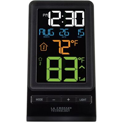 La Crosse Technology - Digital Multi-Color LCD Wireless Thermometer - Black La Crosse Technology - Digital Multi-Color LCD Wireless Thermometer - Black