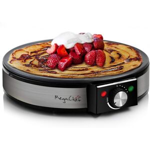 MegaChef - Nonstick Crepe and Pancake Maker Breakfast Griddle - Silver MegaChef - Nonstick Crepe and Pancake Maker Breakfast Griddle - Silver
