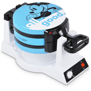 Disney - Mickey & Minnie Double Flip Waffle Maker - Blue Disney - Mickey & Minnie Double Flip Waffle Maker - Blue