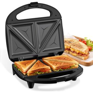 OSTBA - Sandwich Maker, Grilled Cheese Maker with Non-stick Triangle Plates, Indicator Lights - Black OSTBA - Sandwich Maker, Grilled Cheese Maker with Non-stick Triangle Plates, Indicator Lights - Black