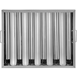 VEVOR - Pack of 6 Hood Filters 19.5W x 15.5H Inch, 430 Stainless Steel 5 Grooves Commercial Hood Filters, Range Hood Filter - Silver VEVOR - Pack of 6 Hood Filters 19.5W x 15.5H Inch, 430 Stainless Steel 5 Grooves Commercial Hood Filters, Range Hood Filter - Silver