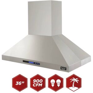 Kucht - 36 inches - Externally Vented - Island Range Hood - Stainless Steel Kucht - 36 inches - Externally Vented - Island Range Hood - Stainless Steel