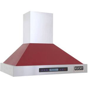 Kucht - 36 inches - Externally Vented - Wall Range Hood - Red Kucht - 36 inches - Externally Vented - Wall Range Hood - Red