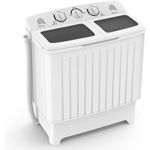 Costway Portable Washing Machine Twin Tub Compact Laundry Washer with 20 lb. Capacity Costway Portable Washing Machine Twin Tub Compact Laundry Washer with 20 lb. Capacity