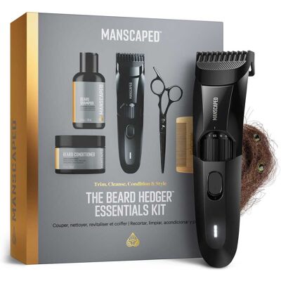 Manscaped - The Beard Hedger Essentials Kit SkinSafe Rechargeable Wet/Dry Trimmer, Facial Hair Shaving Gift Set - Black Manscaped - The Beard Hedger Essentials Kit SkinSafe Rechargeable Wet/Dry Trimmer, Facial Hair Shaving Gift Set - Black