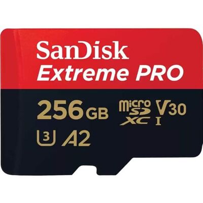SanDisk - Extreme PRO 256 GB Class 3/UHS-I (U3) V30 microSDXC - 200 MB/s Read - 140 MB/s Write SanDisk - Extreme PRO 256 GB Class 3/UHS-I (U3) V30 microSDXC - 200 MB/s Read - 140 MB/s Write