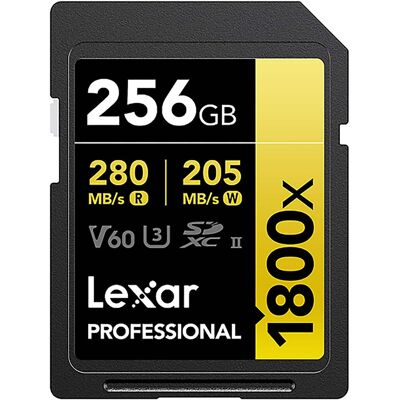 Lexar - Professional GOLD Series 1800x SDXC™ UHS-II Memory Card (256 GB) Lexar - Professional GOLD Series 1800x SDXC™ UHS-II Memory Card (256 GB)