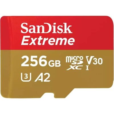 SanDisk - Extreme 256 GB Class 3/UHS-I (U3) V30 microSDXC - 190 MB/s Read - 130 MB/s Write - Lifetime Warranty SanDisk - Extreme 256 GB Class 3/UHS-I (U3) V30 microSDXC - 190 MB/s Read - 130 MB/s Write - Lifetime Warranty
