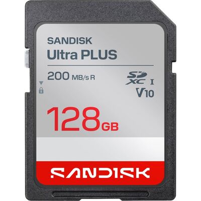 SanDisk - 128GB Ultra PLUS SDXC UHS-I Memory Card, Read Speeds up to 200MB/s SanDisk - 128GB Ultra PLUS SDXC UHS-I Memory Card, Read Speeds up to 200MB/s