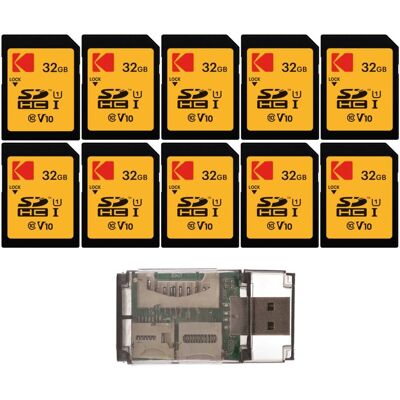Kodak - 32GB Class 10 UHS-I U1 SDHC Memory Card (10-Pack) Bundle Kodak - 32GB Class 10 UHS-I U1 SDHC Memory Card (10-Pack) Bundle