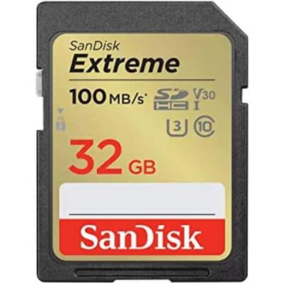 SanDisk - Extreme 32 GB Class 10/UHS-I (U3) V30 SDHC - 100 MB/s Read - 60 MB/s Write - Lifetime Warranty SanDisk - Extreme 32 GB Class 10/UHS-I (U3) V30 SDHC - 100 MB/s Read - 60 MB/s Write - Lifetime Warranty