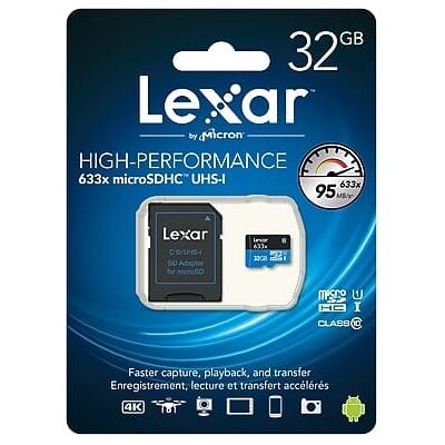 Lexar - Media Professional 32GB microSDHC Memory Card with Adapter, Class 10, UHS-I Lexar - Media Professional 32GB microSDHC Memory Card with Adapter, Class 10, UHS-I