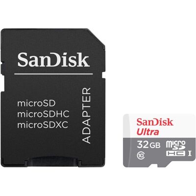 SanDisk - 32GB Ultra UHS-I microSDHC Memory Card with SD Adapter SanDisk - 32GB Ultra UHS-I microSDHC Memory Card with SD Adapter