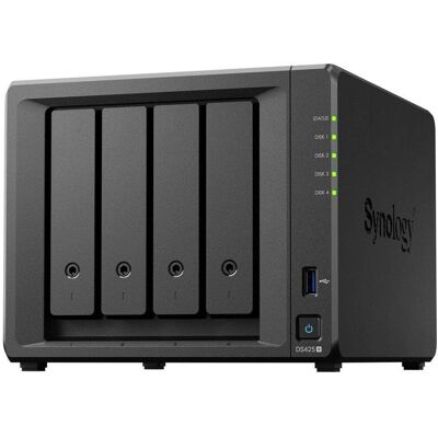 Synology - 4-bay DiskStation DS425+ (Diskless) - Black Synology - 4-bay DiskStation DS425+ (Diskless) - Black