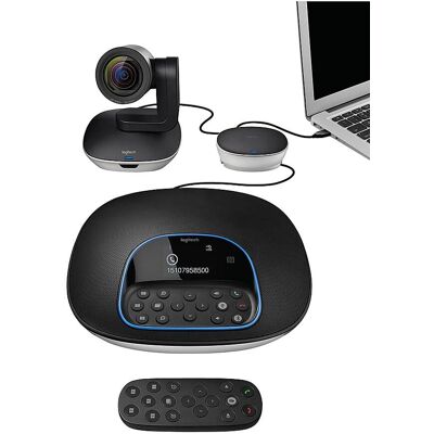 Logitech - GROUP Videoconferencing System for Mid to Large-sized Meeting Rooms - Black Logitech - GROUP Videoconferencing System for Mid to Large-sized Meeting Rooms - Black
