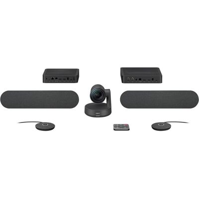 Logitech - Rally Plus Video Video Conference System for large to extra large rooms 960-001225 - Graphite Logitech - Rally Plus Video Video Conference System for large to extra large rooms 960-001225 - Graphite
