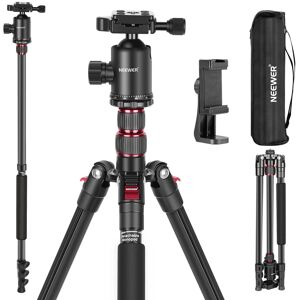 Neewer - 77" Compact Aluminum Travel Tripod - with 360° Ball Head, 2-Section Column & Arca QR for DSLR/Phone Neewer - 77" Compact Aluminum Travel Tripod - with 360° Ball Head, 2-Section Column & Arca QR for DSLR/Phone