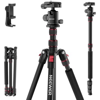 Neewer - 71" Tripod & Monopod for DSLR & iPhone - Heavy Duty Aluminum with 360° Ball Head for Video - Black Neewer - 71" Tripod & Monopod for DSLR & iPhone - Heavy Duty Aluminum with 360° Ball Head for Video - Black
