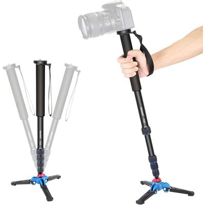 Neewer - Extendable Camera Monopod with Foldable Base - Aluminum Alloy Stand for DSLR (5kg Load, 66") - Black Neewer - Extendable Camera Monopod with Foldable Base - Aluminum Alloy Stand for DSLR (5kg Load, 66") - Black