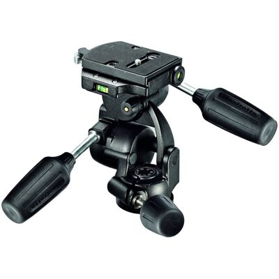 Manfrotto - 3-Way Pan/Tilt Tripod Head with RC4 Quick Release Plate Manfrotto - 3-Way Pan/Tilt Tripod Head with RC4 Quick Release Plate