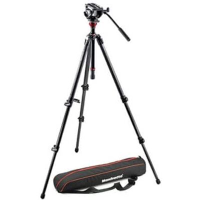 Manfrotto - MVH-500AH Fluid Head with 755CX3 MagFibre Tripod Manfrotto - MVH-500AH Fluid Head with 755CX3 MagFibre Tripod