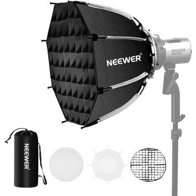 Neewer - 18" Octagonal Softbox with Bowens Mount - Quick Fold Design with Grid for Godox & Aputure Lights Neewer - 18" Octagonal Softbox with Bowens Mount - Quick Fold Design with Grid for Godox & Aputure Lights