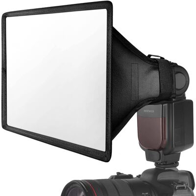 Neewer - 11"x8" Universal Flash Softbox - Collapsible Light Diffuser for Speedlights & Studio Strobes Neewer - 11"x8" Universal Flash Softbox - Collapsible Light Diffuser for Speedlights & Studio Strobes