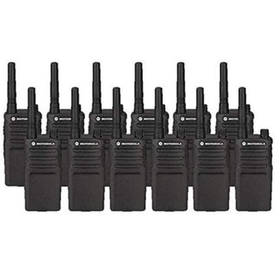 12 Pack of Motorola RMM2050 Two way Radio Walkie Talkies - Black 12 Pack of Motorola RMM2050 Two way Radio Walkie Talkies - Black