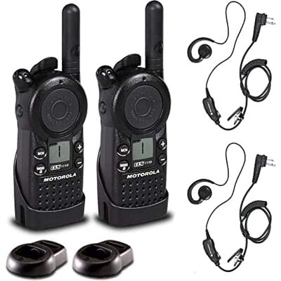 Solutions - 2 x Motorola CLS1110 UHF 1W 1-Channel 2-Way Radio - 2 Pack With Mic Bundle - Black Solutions - 2 x Motorola CLS1110 UHF 1W 1-Channel 2-Way Radio - 2 Pack With Mic Bundle - Black