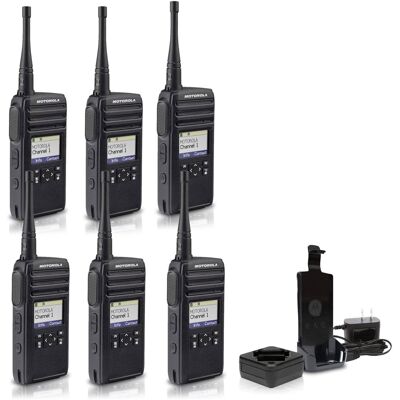 Solutions - Motorola DTR700 900 MHz Digital 2-Way Radio (50 Channels) (6-Pack) - Black Solutions - Motorola DTR700 900 MHz Digital 2-Way Radio (50 Channels) (6-Pack) - Black